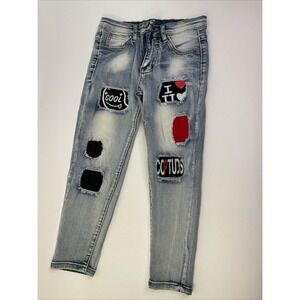 Hungson  Patched Jeans Size 6 Boys